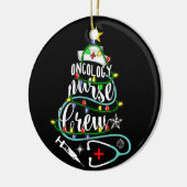 Vrolijk kerstfeest Oncoloog Oncology Nurse Crew Keramisch Ornament (Links)