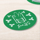 Vrolijk kerstfeest Onderzetter (Gebogen)