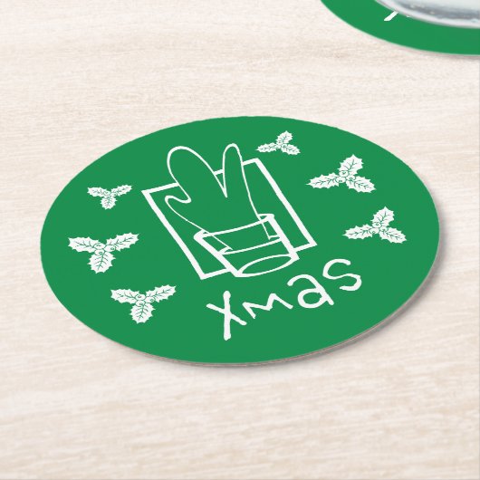 Vrolijk kerstfeest Onderzetter (Gebogen)