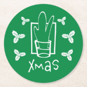 Vrolijk kerstfeest Onderzetter (Voorkant)