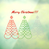 Vrolijk Kerstfeest! -Oneindige Liefde Kerstboom-Te Raamsticker (Vel 3)