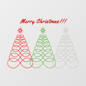 Vrolijk Kerstfeest! -Oneindige Liefde Kerstboom-Te Raamsticker (Vel)