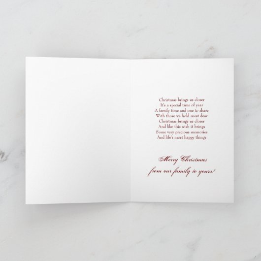 Vrolijk kerstfeest - Ons huis aan u Feestdagen Kaart (Binnen)