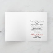 Vrolijk kerstfeest - Ons huis aan u - Voordeur Feestdagen Kaart (Binnen)