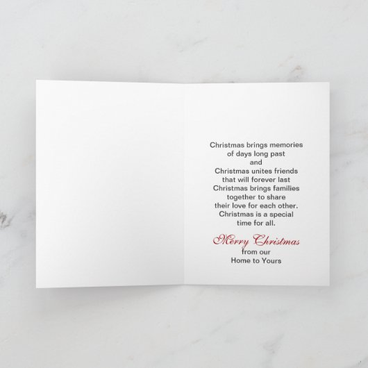 Vrolijk kerstfeest - Ons huis aan u - Voordeur Feestdagen Kaart (Binnen)