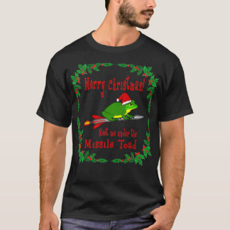 Vrolijk kerstfeest ontmoet me onder de rakettenjul t-shirt