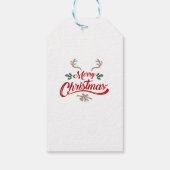Vrolijk kerstfeest  ontwerp | Rood & Groen Cadeaulabel (Achterkant)