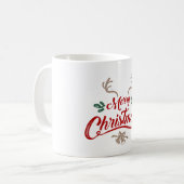 Vrolijk kerstfeest ontwerp | Rood & Groen Koffiemok (Voorkant links)