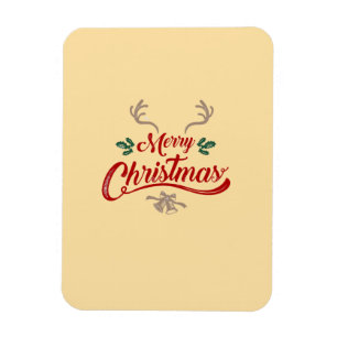 Vrolijk kerstfeest ontwerp Rood & Groen Magneet