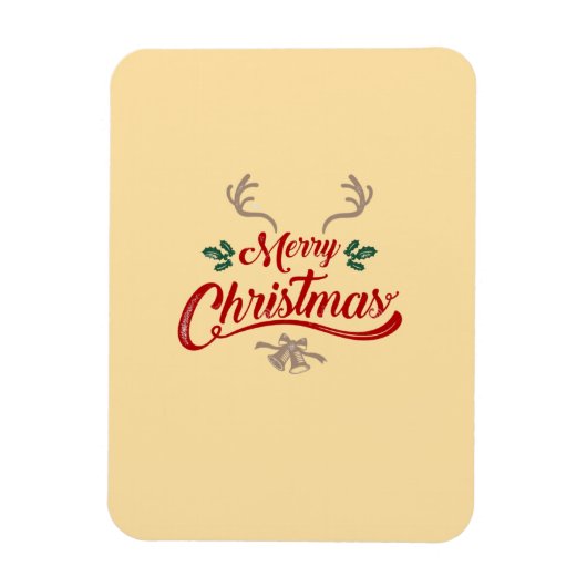Vrolijk kerstfeest ontwerp | Rood & Groen Magneet (Verticaal)