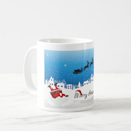 Vrolijk kerstfeest ontworpen mok (Voorkant links)