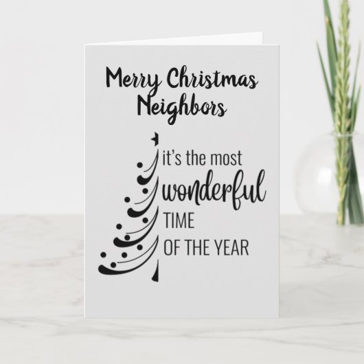 VROLIJK KERSTFEEST **ONZE GEWELDIGE BUREN** FEESTDAGEN KAART (Voorkant)