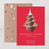 Vrolijk kerstfeest, onze nieuwe verhuisaankondigin feestdagenkaart (Voorkant / Achterkant)