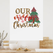 Vrolijk kerstfeest Onze prettige kerst Poster (Keuken)