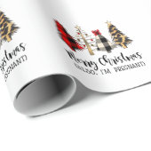 Vrolijk kerstfeest ook ik ben zwanger Anoun Cadeaupapier (Rol Hoek)