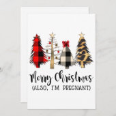Vrolijk kerstfeest ook ik ben zwanger Anoun Feestdagenkaart (Voorkant / Achterkant)