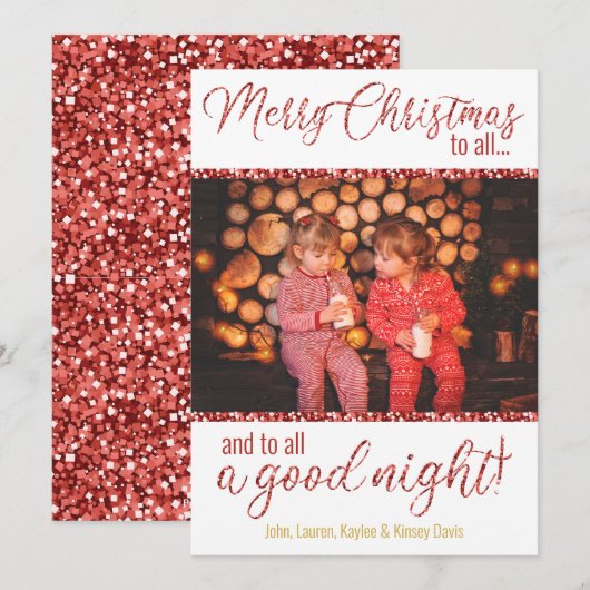 Vrolijk kerstfeest op alle fotokaarten feestdagenkaart (Voorkant / Achterkant)