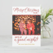Vrolijk kerstfeest op alle fotokaarten feestdagenkaart (Staand voorkant)
