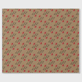 Vrolijk kerstfeest op alle schoot met rode bogen cadeaupapier (Vlak)