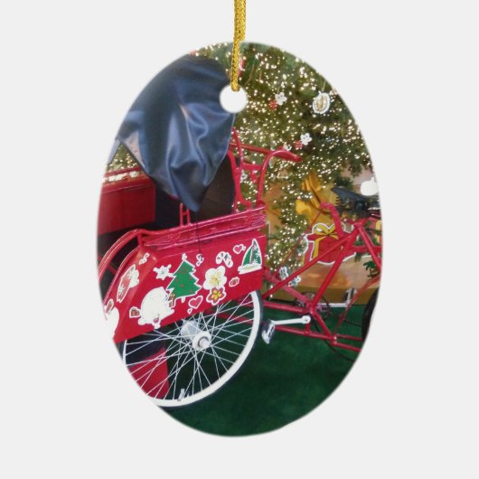 Vrolijk kerstfeest op Bali Indonesië Keramisch Ornament (Voorkant)