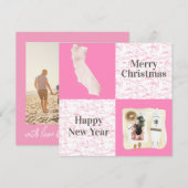 Vrolijk kerstfeest op California Square Foto Notitiekaartje (Voorkant / Achterkant)