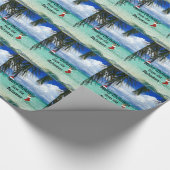 Vrolijk kerstfeest op de Bahama's Cadeaupapier (Hoek)