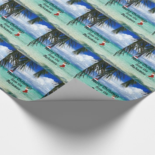 Vrolijk kerstfeest op de Bahama's Cadeaupapier (Hoek)