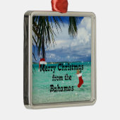 Vrolijk kerstfeest op de Bahama's Metalen Ornament (Rechts)