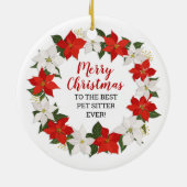 Vrolijk kerstfeest op de beste Pet Sitter ooit Keramisch Ornament (Achterkant)
