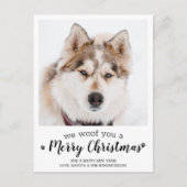 Vrolijk kerstfeest op de foto van de Dog Modern Pe Feestdagenkaart (Voorkant)