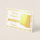 Vrolijk kerstfeest op de staatfoto van Arizona Folie Kaarten (Voorkant)