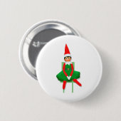 Vrolijk kerstfeest op de stoel ronde button 5,7 cm (Voorkant /achterkant)