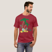 Vrolijk kerstfeest op de strand T-Shirt (Voorkant volledig)