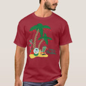Vrolijk kerstfeest op de strand T-Shirt (Voorkant)