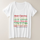 Vrolijk kerstfeest op de VN-scriptie T-shirt (Design voorkant)