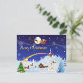 Vrolijk kerstfeest op de volle maan briefkaart (Staand voorkant)