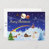 Vrolijk kerstfeest op de volle maan briefkaart (Voorkant / Achterkant)