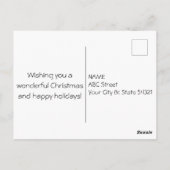 Vrolijk kerstfeest op de volle maan briefkaart (Achterkant)