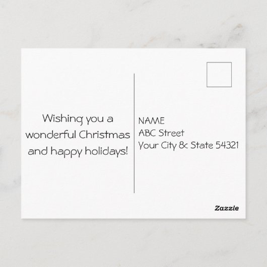 Vrolijk kerstfeest op de volle maan briefkaart (Achterkant)