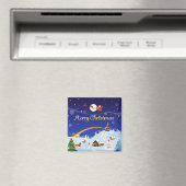 Vrolijk kerstfeest op de volle maan magneet (Insitu (Vaatwasser))