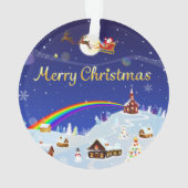 Vrolijk kerstfeest op de volle maan ornament (achterkant)