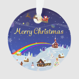 Vrolijk kerstfeest op de volle maan ornament