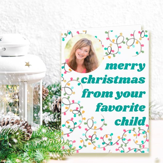 Vrolijk kerstfeest op Fun-foto van favoriete kinde Feestdagen Kaart