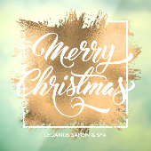 Vrolijk kerstfeest op Gold Faux Folie Shop Raamsticker (Vel 3)