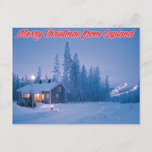 Vrolijk kerstfeest op het Briefkaart van Lapland