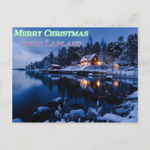 Vrolijk kerstfeest op het Briefkaart van Lapland