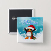 Vrolijk kerstfeest op het plein Button (Voorkant /achterkant)