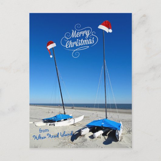 Vrolijk kerstfeest op Hilton Head Island Coastal Briefkaart (Voorkant)