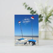 Vrolijk kerstfeest op Hilton Head Island Coastal Briefkaart (Staand voorkant)