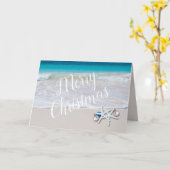 Vrolijk kerstfeest op kerst kaart (Gele Bloem)